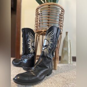 Handmade Lucchese Skull Boots